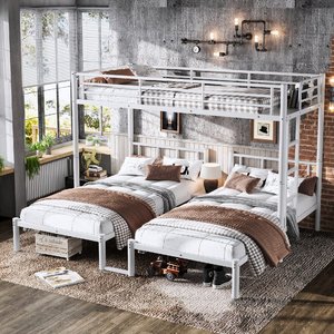 <span class=keywords><strong>Lit</strong></span> superposé moderne en métal personnalisable, double sur double et triple, pour chambre à coucher, de l'enfant à l'adulte, ODM/OEM disponible - Product Image 1