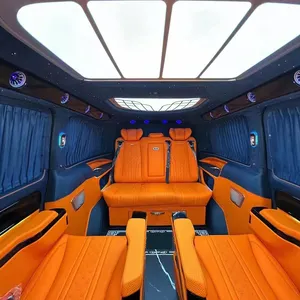 Asiento de coche de lujo de cuero reclinable cómodo con control de pantalla táctil de último estilo para Mercedes Benz Sprinter w447 vclass