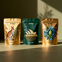 Sachet de thé refermable à fermeture éclair, sur le thème indien, orné, avec logo personnalisé, écologique, emballage de thé, directement du fabricant