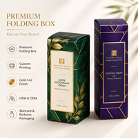 Caja de Regalo de Cartón Plegable con Impresión Personalizada, Caja de Perfume Plegable de Lujo