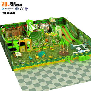 Estructura de Juego Infantil Acolchada Estilo Jungla, Parque Infantil Interior Comercial con Pared de Escalada - Product Image 1