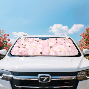 واقي شمس للزجاج الأمامي عاكس وقابل للطي غطاء شمس للسيارة بتصميم كرتوني أنيمي مخصص - Product Image 4