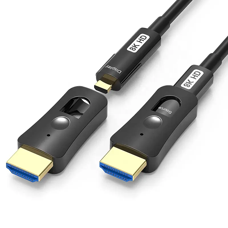 Cabo hdmi para micro hdmi aoc 4k 8k 60hz, fibra óptica ativa tipo a para tipo d