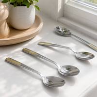 Ensemble de couverts en acier inoxydable poli miroir, vente en gros, faible MOQ, bonne qualité, ensemble de 6/12 fourchettes et cuillères, sac PVC pour hôtel et restaurant