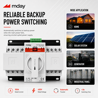 Commutateur de transfert automatique (ATS) Mday 2P 3P 4P 63A 100A 125A, inverseur de source double alimentation pour générateur et énergie solaire