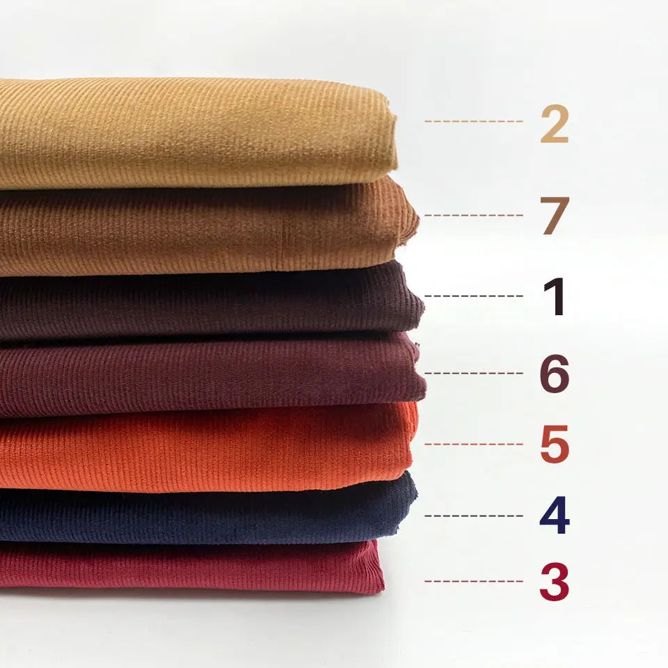 Goods stock 18w two tone soft friendly microfiber kid child textile clothing stretch cotton baby wale corduroy fabric