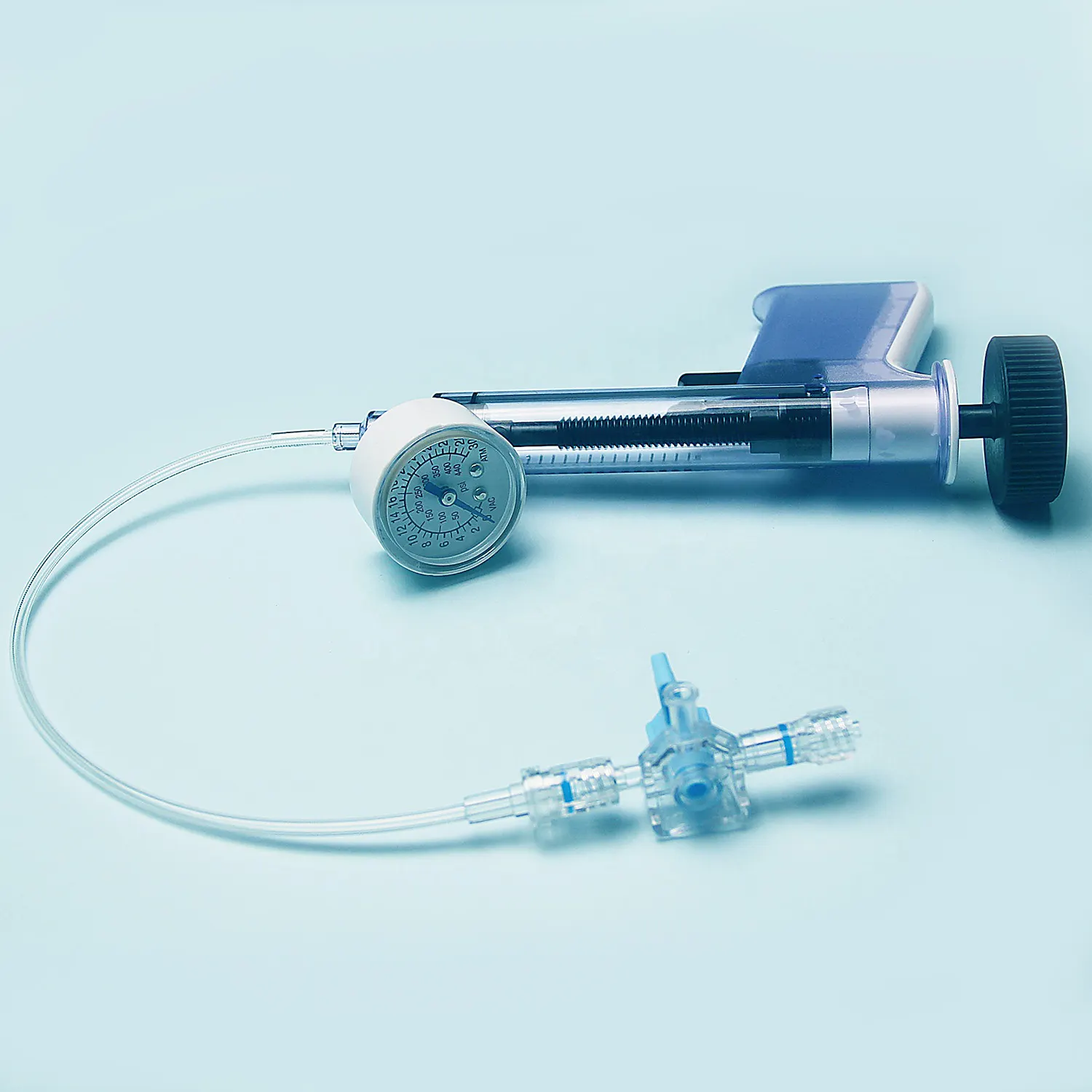 Tianck-inflador médico desechable para cardiología, pistola de 20ml, 30ATM, tipo de aleación