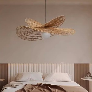 โคมไฟระย้าหวายสไตล์วาบิซาบิทรงกลม E27 LED หัวเดียว สำหรับโรงแรม เกสต์เฮาส์ ห้องน้ำชาเซน ห้องนอน - Product Image 3