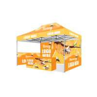Tente pliante promotionnelle 3x4,5m avec logo personnalisé, stable, imperméable, grande tente de réception pour événements et expositions en extérieur