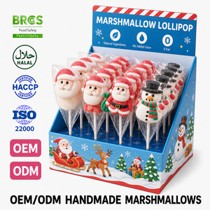 <strong>Christmas</strong> Marshmallow Gummies BRC Wholesale Custom Factory Santa Snowman Shape Lollipop Candy Producer Boxed Bulk <strong>Sweets</strong> - Product Image 1