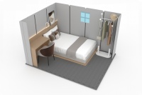 Maisonnette Modulaire Préfabriquée Écologique Portable Isolée Étanche Alimentée par Énergie Solaire en HDPE pour Entrepôt et Parc