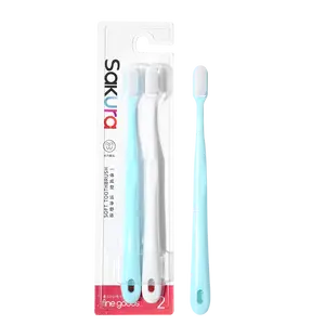 Super Fine Soft Hair Eco-Friendly Portable Oem Customized Super Ultra Soft Bristles Plastic Nano Toothbrush