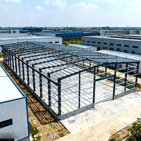 Bâtiment d'atelier préfabriqué en acier, structure en acier Q355B, entrepôt au design moderne, construction industrielle à ossature métallique