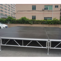 Plateforme de Scène en Aluminium Facile à Installer, Certifiée CE/TUV/ISO9001/ROHS, Dimensions Personnalisables : 2m*1m, 1m*1m, 1.22*2.44m, 1.22*1.22m