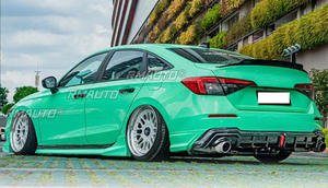 Kit de Carrocería para Honda Civic 11.ª Generación 2022-2023, Alerón Delantero Negro Mate Estilo YOFER, Divisor de Parachoques Delantero, Accesorios para Automóviles - Product Image 3