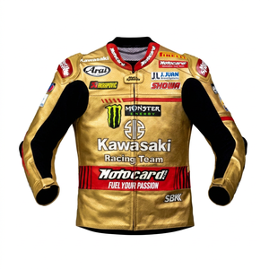 เสื้อแจ็คเก็ตมอเตอร์ไซค์หนังจิงโจ้แบบสั่งทำพิเศษ Fabio Quartararo MotoCP Ramaha สำหรับแข่งรถ/เสื้อแจ็คเก็ตสำหรับสนามแข่ง CE - Product Image 1