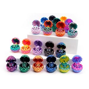 Ensemble d'œufs de dragon imprimés en 3D, jouets colorés pour enfants, ornements, modèle de décompression, œufs de dinosaures volants pour la maison, cadeaux pour enfants, PLA - Product Image 2