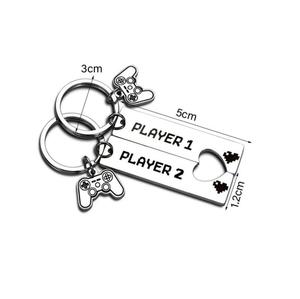 Portachiavi in Metallo Alluminio <span class=keywords><strong>per</strong></span> Coppie Giocatori, Gioco <span class=keywords><strong>di</strong></span> Coppia, <span class=keywords><strong>Regalo</strong></span> <span class=keywords><strong>di</strong></span> <span class=keywords><strong>San</strong></span> <span class=keywords><strong>Valentino</strong></span> <span class=keywords><strong>per</strong></span> Lei e <span class=keywords><strong>Lui</strong></span>, Fidanzata, Fidanzato - Product Image 3