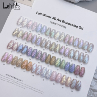 Lehchis Kit de Vernis à Ongles en Gel en Gros, 28 Teintes, Gel de Sculpture 3D, Gel de Nail Art Sans Résidu pour Sculpture de Fleurs et Effet Nacré