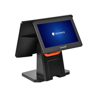Terminal de point de vente Android haute performance de 15,6 pouces à écran simple ou double, compatible SDK, avec lecteur de codes-barres pour le commerce de détail et l'hôtellerie