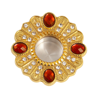 Boîte à reliques orthodoxe HT plaquée or, conteneur pour reliques sacrées avec incrustation de pierres précieuses, boîte à souvenirs religieuse pour l'autel de l'église, décoration de prière
