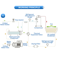 CHENDA Fabricant d'usine personnalisé Échangeur de chaleur industriel de réfrigération HVAC 10HP Hermetic Scroll Air Cool Water Chiller Cold Plunge