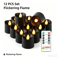 Faveurs de mariage Diwali, bougies chauffe-plat LED 3D sans flamme, rechargeables, à bouton tactile, 10 pouces, en cire de paraffine, blanc chaud, pour décoration intérieure