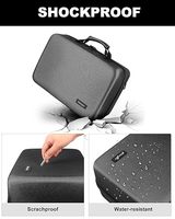 Étui de transport rigide en EVA haute capacité, personnalisé avec logo, étanche, antichoc, anti-poussière, noir, pour console de jeu portable