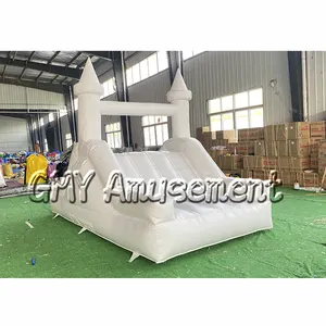 Commercial pvc outdoor indoor inflatable white slide kids play inflatable bouncy slide for sale