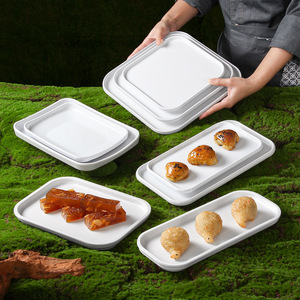 จานเมลามีนทรงสี่เหลี่ยม สีพื้น สำหรับบุฟเฟ่ต์ ติ่มซำ ใช้ในโรงแรม - Product Image 1
