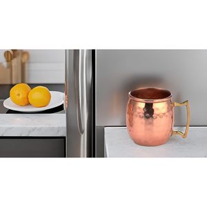 PARIJAT HANDICRAFT Verres à liqueur en cuivre de 2 onces Verres à cocktail/à vin fabriqués à la main - Product Image 2