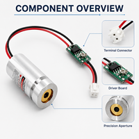 Module laser vert ZhonNa 532nm 35mW 3-5V, lampe de positionnement à spot en cuivre, diode laser, accessoires et composants d'émission de lumière de visée