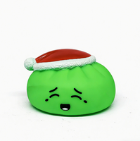 Chapeau de Noël Squishy à Rebond Lent avec Logo Personnalisé, Jouet Sensoriel Anti-Stress en Mousse PU en Forme de Pain, Idéal pour Cadeau Promotionnel