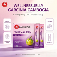 Gelée de Garcinia Cambogia Marque Blanche OEM 1200mg Fibres Digestives 10 Sachets 250g pour la Gestion du Poids et les Soins Quotidiens Personnalisés