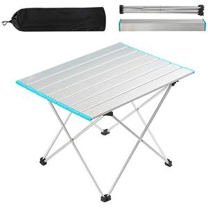 Table pliante portable légère noire, table de camping en aluminium pliable avec <span class=keywords><strong>sac</strong></span> pour l'extérieur, la randonnée, le trekking - Product Image 1