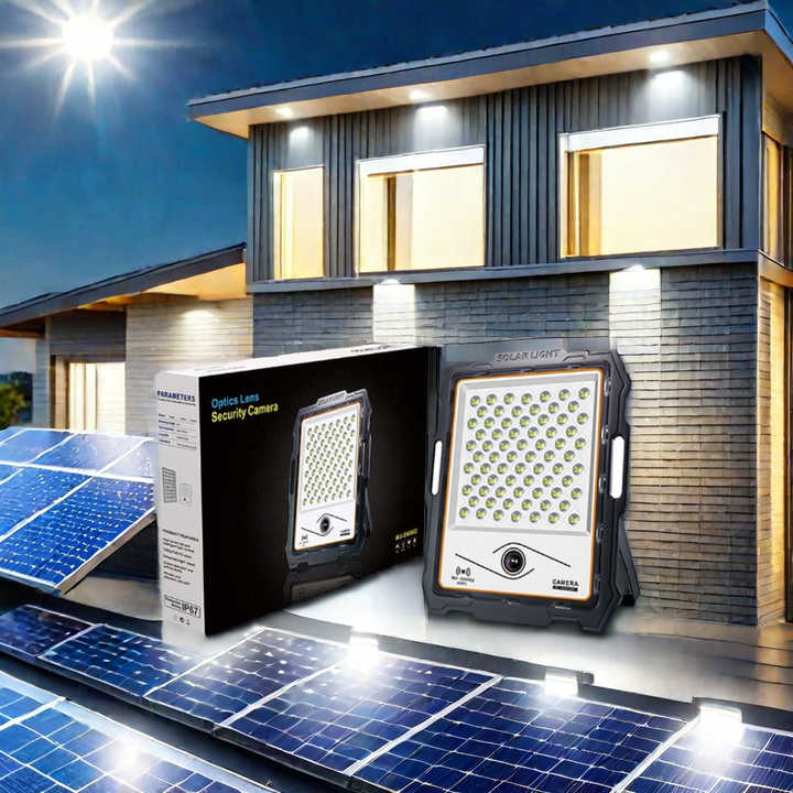 product-1-1 Led Outdoor 400W 200W 100W 500W 600W Waterproof Cell Lighting Garden Billboard Energy System Solar Flood Lights With Cctv Camera