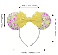 Nouveau conçu souris oreilles bandeau pour filles couleur mélangée Sequin arc bandeau Festival fête Cosplay bricolage cheveux accessoires