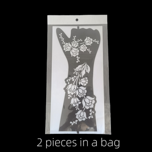 Stencil all'henné riutilizzabili per mano <span class=keywords><strong>avambraccio</strong></span> Glitter aerografo hennè Stencil Tattoo Sticker Arm And Hand Design Series Gmpc Factory - Product Image 5