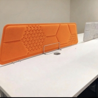 Cloison de bureau pliable moderne pour l'intimité au bureau, panneau acoustique insonorisant en verre trempé pour poste de travail en cubicle, isolation phonique