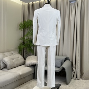 Мужской деловой костюм-тройка с застежкой-молнией, ветрозащитный и дышащий, приталенный, для оптовой продажи - Product Image 4