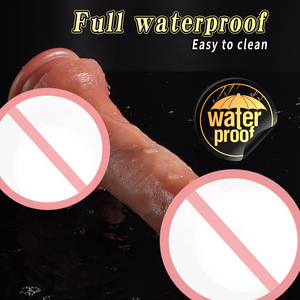 Vibrator Dildo Silikon Cair dengan Simulasi Kulit Otot TPE yang Lembut untuk Masturbator Wanita dan Mainan Tongkat Getar Dewasa - Product Image 4