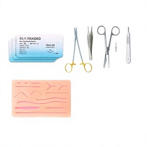 Komplettes Naht-Übungsset für Tierarztstudenten und -profis, handbetriebenes, langlebiges Naht-Übungsset mit medizinischem Silikonpad. - Product Image 1