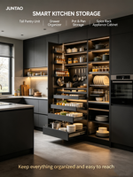 Meubles de cuisine avec cuisinière intégrée, comptoir, panneaux en bois massif multicouches, style américain, pour toute la maison