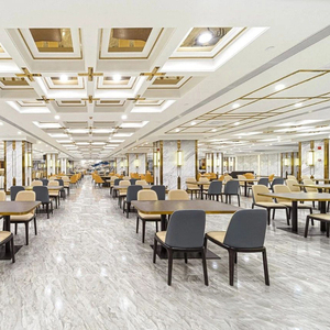 Sillas de Restaurante a Gran Escala, Muebles de Comedor Comerciales de Alta Gama, Juego de Mesa, Sillas Tapizadas en Dos Tonos Hechas a Medida para Cantina - Product Image 1