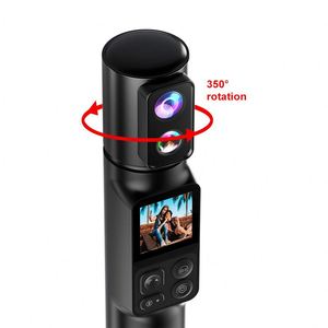 Vente d'usine <span class=keywords><strong>Ausek</strong></span> 2026 : Caméra de vlogging de poche 6K, Caméscope numérique WiFi 350 °   Zoom numérique rotatif, écran tactile - Product Image 2