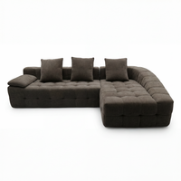 Hochdichter Schaumstoff-Sofa mit Tufting, Vakuumverpackt, Komfortabel, Maßgefertigt, B2B-Lieferant für Hotels, Apartments und Villen