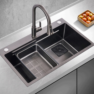 <b>Kitchen</b> <b>Sink</b> 304 Stainless Steel Single Bowl Undermount Brushed Surface Thickened 0.7mm Easy To Clean - Product Image 2