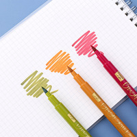Touchfive — ensemble de 12 stylos marqueurs souples couleurs, style rétro, feutres, marqueurs de couleur, Art, dessin, bricolage, feutres