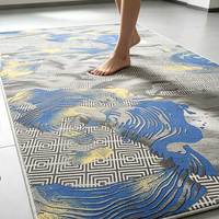 Tapis commercial imprimé à motif vague moderne, design géométrique chinois, pour hôtel et maison, taille personnalisée disponible