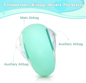 Mint Green <b>Kids</b> Swim <b>Armband</b> Float with 3 Independent Airbags & Double Safety Design - Product Image 3